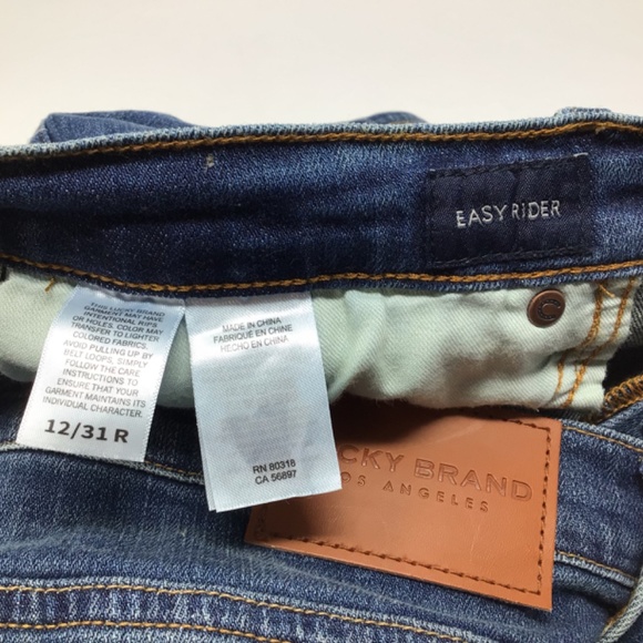 Lucky Brand Easy Rider Bootcut Jeans Size 12 - Picture 12 of 13